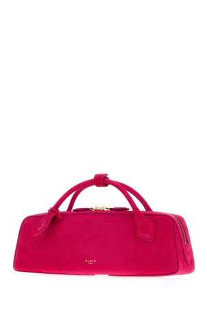 Fluo pink suede Teckel handbag ALAIA (AA1S06026CA328)