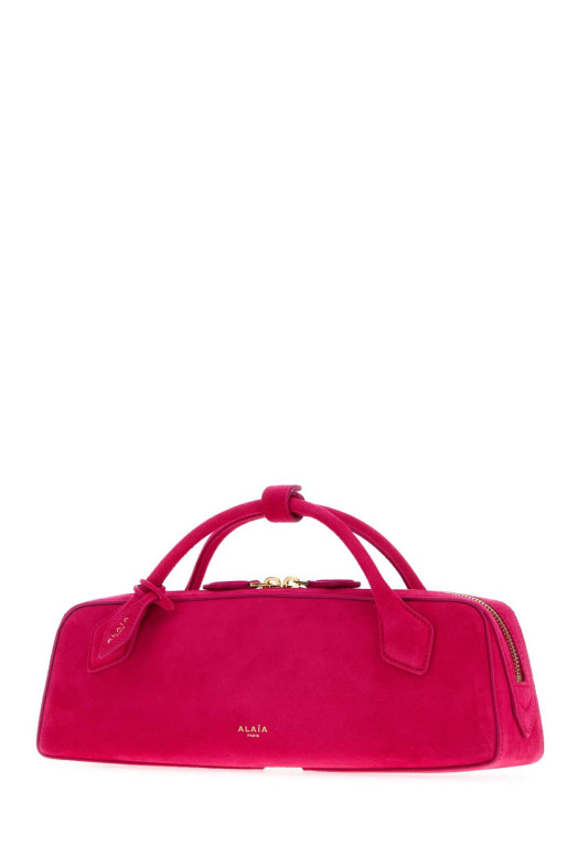 Fluo pink suede Teckel handbag ALAIA (AA1S06026CA328)