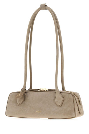 Dove grey nabuk Teckel shoulder bag ALAIA (AA1S06029CA214)