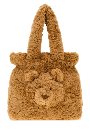 Biscuit eco fur Bartholomew Bear handbag Beige JELLYCAT (BARB4HB)