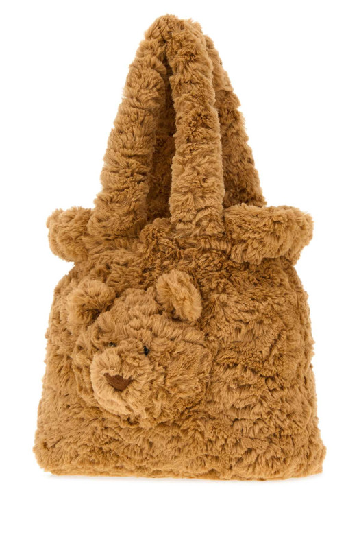 Biscuit eco fur Bartholomew Bear handbag Beige JELLYCAT (BARB4HB)