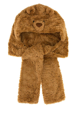 Biscuit eco fur Bartholomew Bear Bundlesnug hat Beige JELLYCAT (BARB4HOOD)
