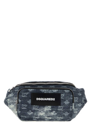 Printed denim D2 Monogram belt bag DSQUARED (BBM008311709064)