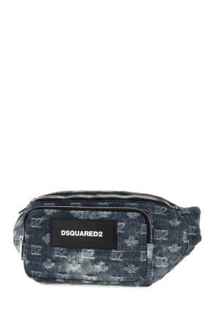 Printed denim D2 Monogram belt bag DSQUARED (BBM008311709064)