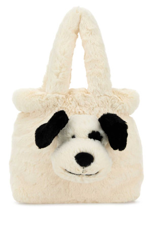 White eco fur Rufferty Puppy handbag Multicolor JELLYCAT (BCP4TB)