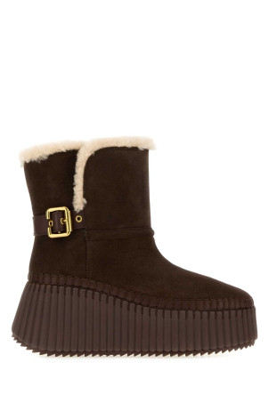 Chocolate suede Nama ankle boots CHLOE (CH26W14MTX)