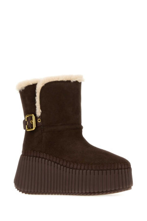 Chocolate suede Nama ankle boots CHLOE (CH26W14MTX)