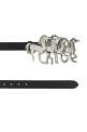 Black leather ChloÃ© Running Horses belt CHLOE (CH26WBB07CWL)