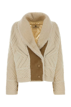 Ivory wool cardigan ERMANNO SCERVINO (D495D303SHQTX)