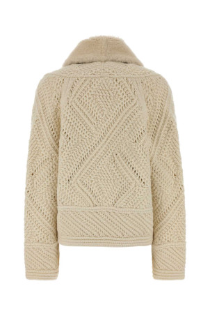 Ivory wool cardigan ERMANNO SCERVINO (D495D303SHQTX)