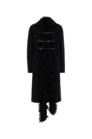 Black wool blend coat Black FENDI (FF6214B1H1)