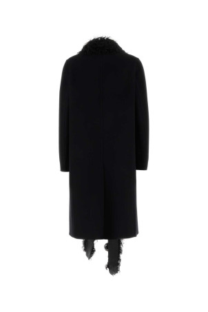 Black wool blend coat Black FENDI (FF6214B1H1)
