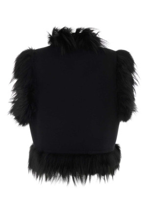 GILET PANNO + FLORAL Black FENDI (FJ7782B1HH)