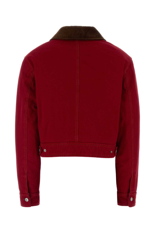 Red denim jacket AMI (FJK920DE0132)