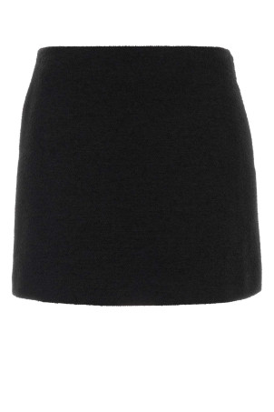 Black wool blend mini skirt Black FENDI (FQ7759B1U1)