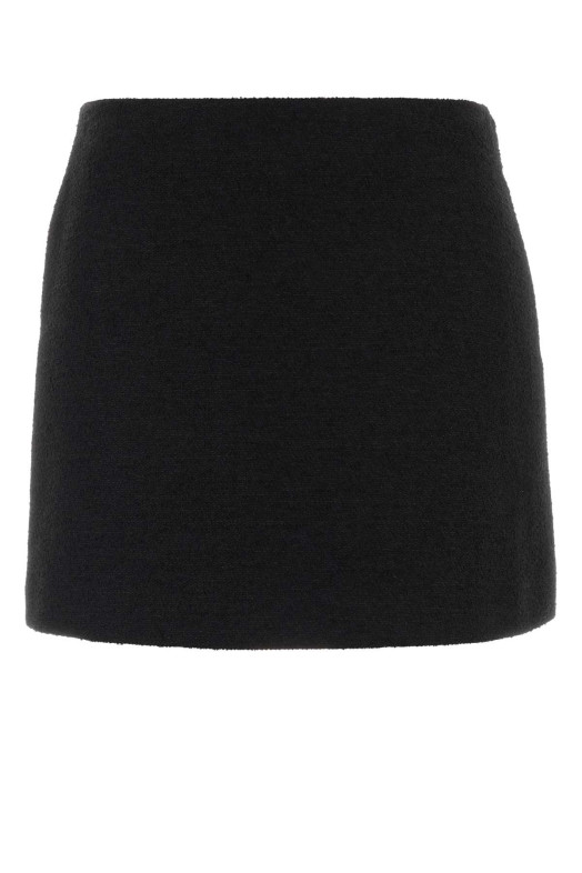 Black wool blend mini skirt Black FENDI (FQ7759B1U1)