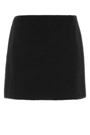 Black wool blend mini skirt Black FENDI (FQ7759B1U1)