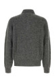 Dark grey stretch alpaca blend polo shirt AMI (HPL405KN0021)
