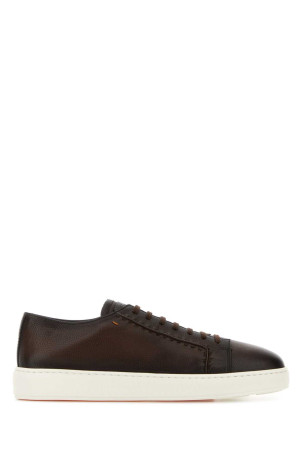 Dark brown leather sneakers SANTONI (MBCD22223BARKEVR)