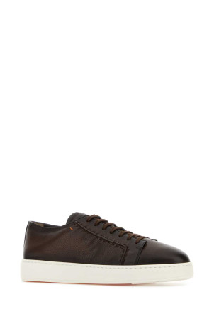 Dark brown leather sneakers SANTONI (MBCD22223BARKEVR)