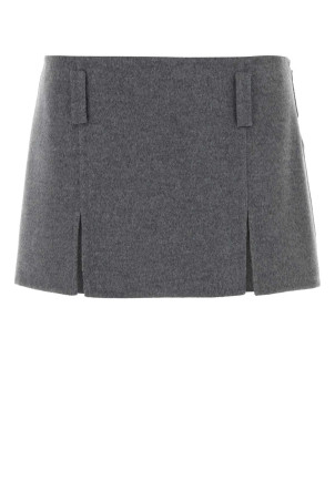 Grey wool blend mini skirt MIU MIU (MG2750SOOO15Q8)