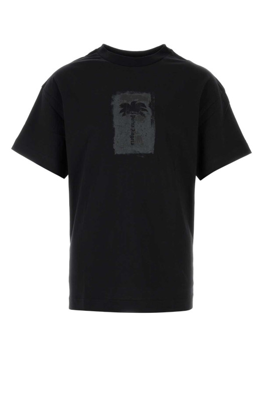 Black cotton t-shirt Black PALM ANGELS (PAMAA001JR019)