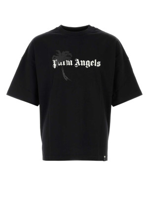 Black cotton t-shirt PALM ANGELS (PAMAA003JR006)