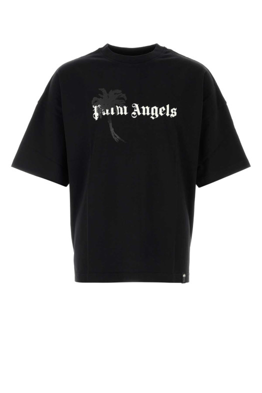 Black cotton t-shirt PALM ANGELS (PAMAA003JR006)