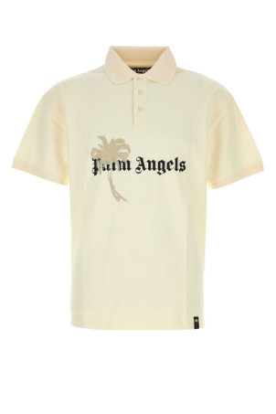 Cream piquet polo shirt PALM ANGELS (PAMGB002FB006)