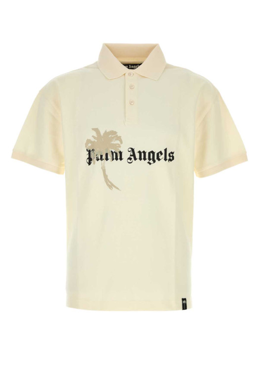 Cream piquet polo shirt PALM ANGELS (PAMGB002FB006)