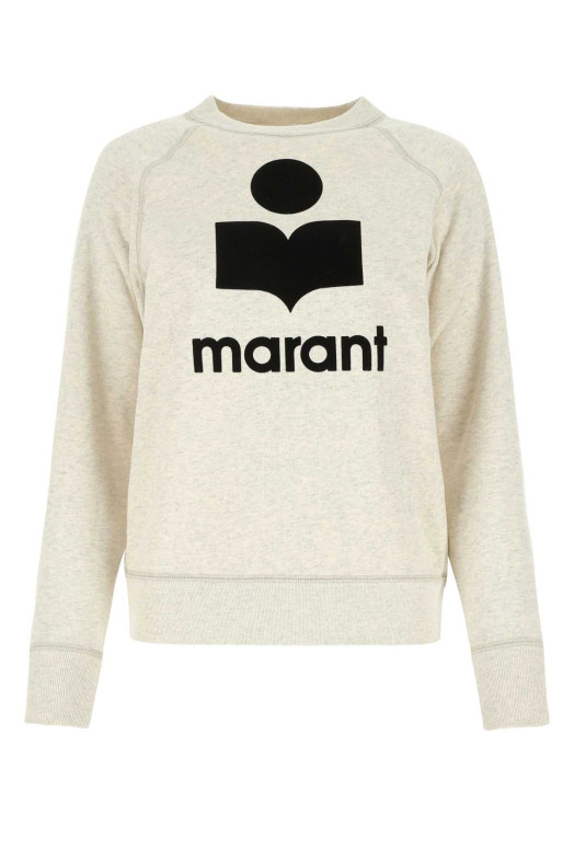 Melange sand cotton blend Milly sweatshirt ISABEL MARANT ETOILE (SW003700M017E)