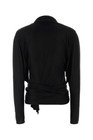 LS OPEN NECK DRAPED VISCOSE JERSEY TOP BALMAIN (TO0000000012)