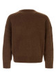 Brown stretch alpaca blend cardigan AMI (UKC365KN0135)