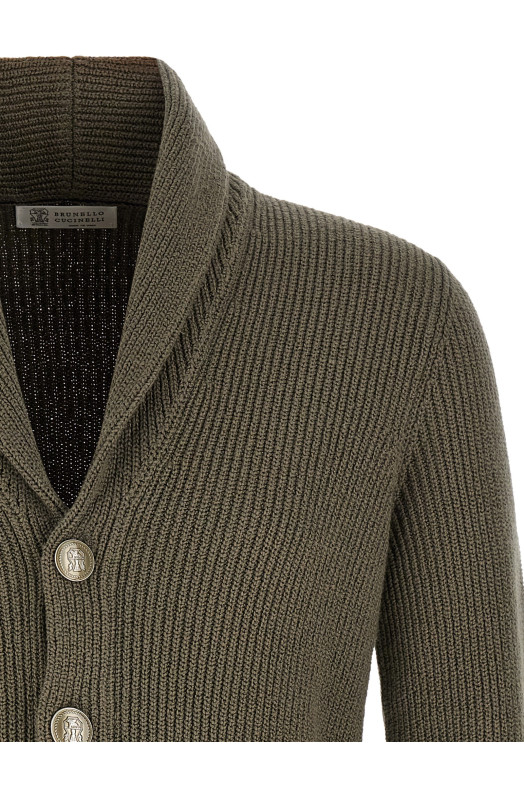 Malfilé cotton cardigan Green