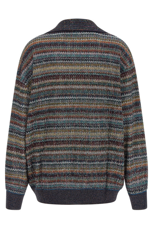 Lamé yarn polo shirt Multicolor