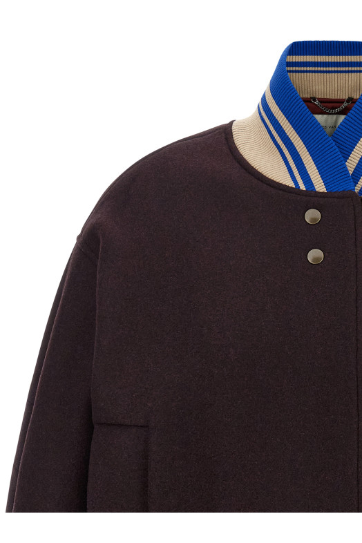 'Valdi' bomber jacket Purple