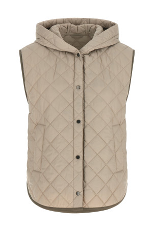 Diamond-shaped vest Beige