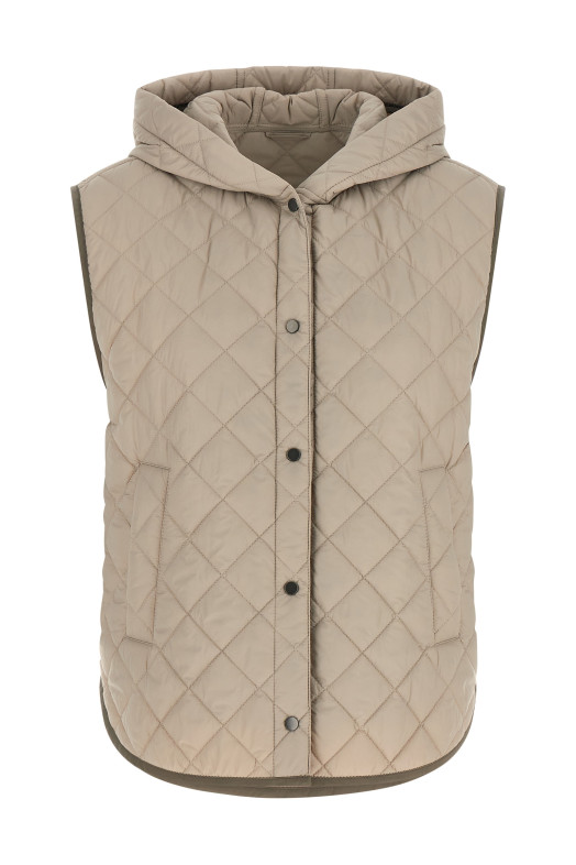 Diamond-shaped vest Beige
