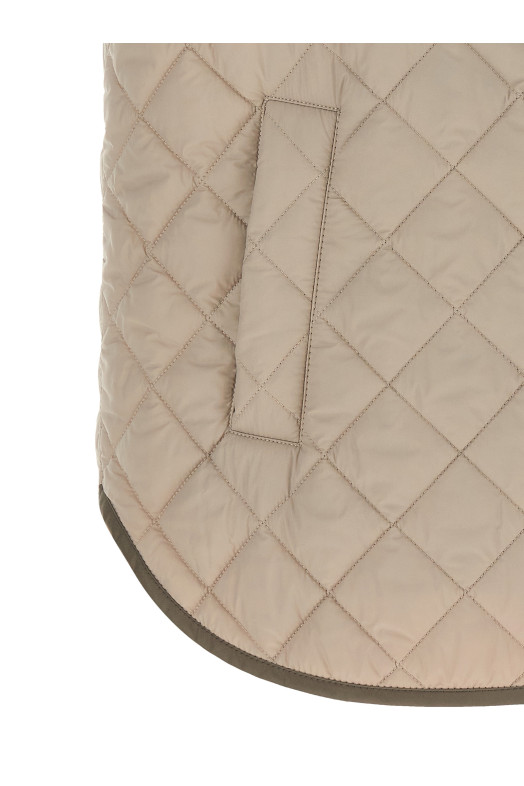 Diamond-shaped vest Beige