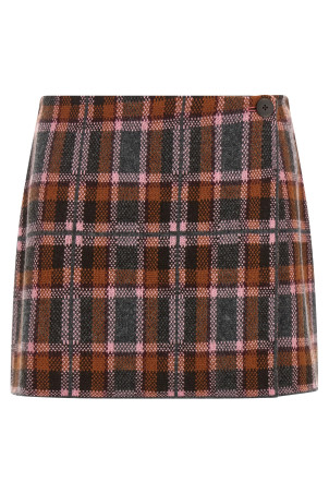 Tartan skirt Brown