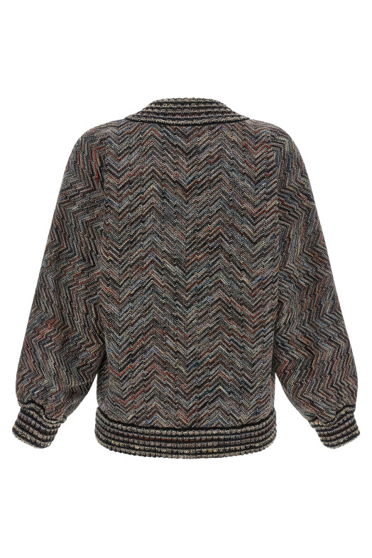 Chevron knit bomber jacket Multicolor