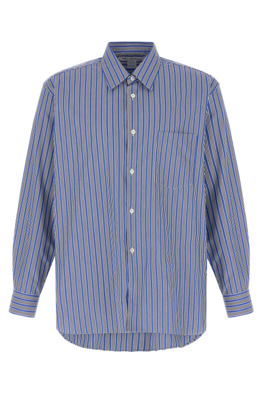 Рубашка в полоску, синяя COMME DES GARCONS SHIRT FZB2180512