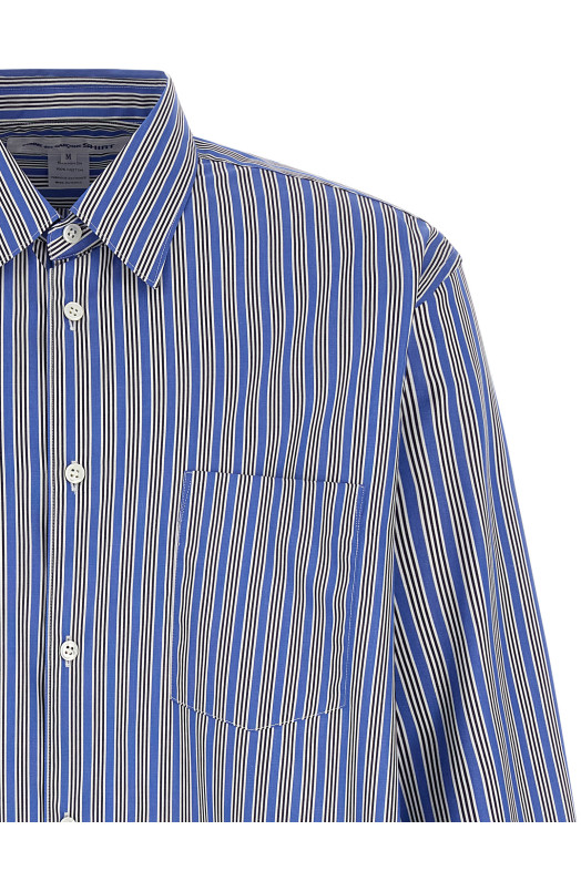 Рубашка в полоску, синяя COMME DES GARCONS SHIRT FZB2180512