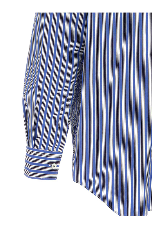 Рубашка в полоску, синяя COMME DES GARCONS SHIRT FZB2180512