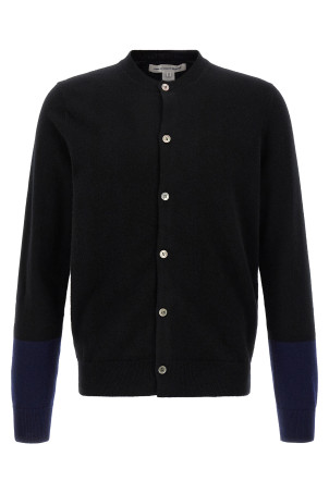 Color-block detail cardigan Black