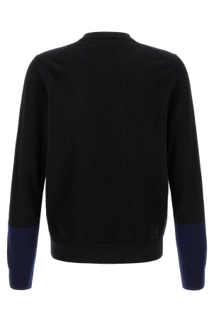 Color-block detail cardigan Black