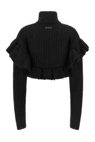 Ruffle sweater Black