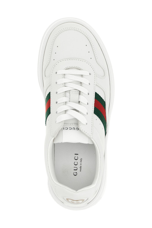 Кроссовки с широкой подошвой, белые GUCCI 848307UPG409064