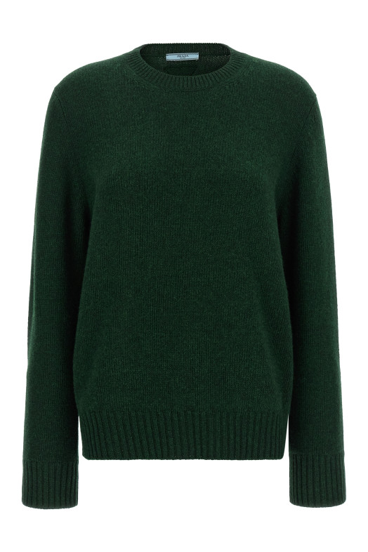 Светр із знімними манжетами, зелений PRADA P24F3VSOOO6339F0422