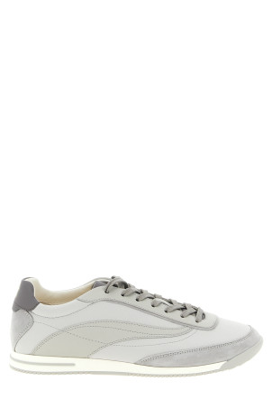 Techno and nubuck fabric sneakers Gray